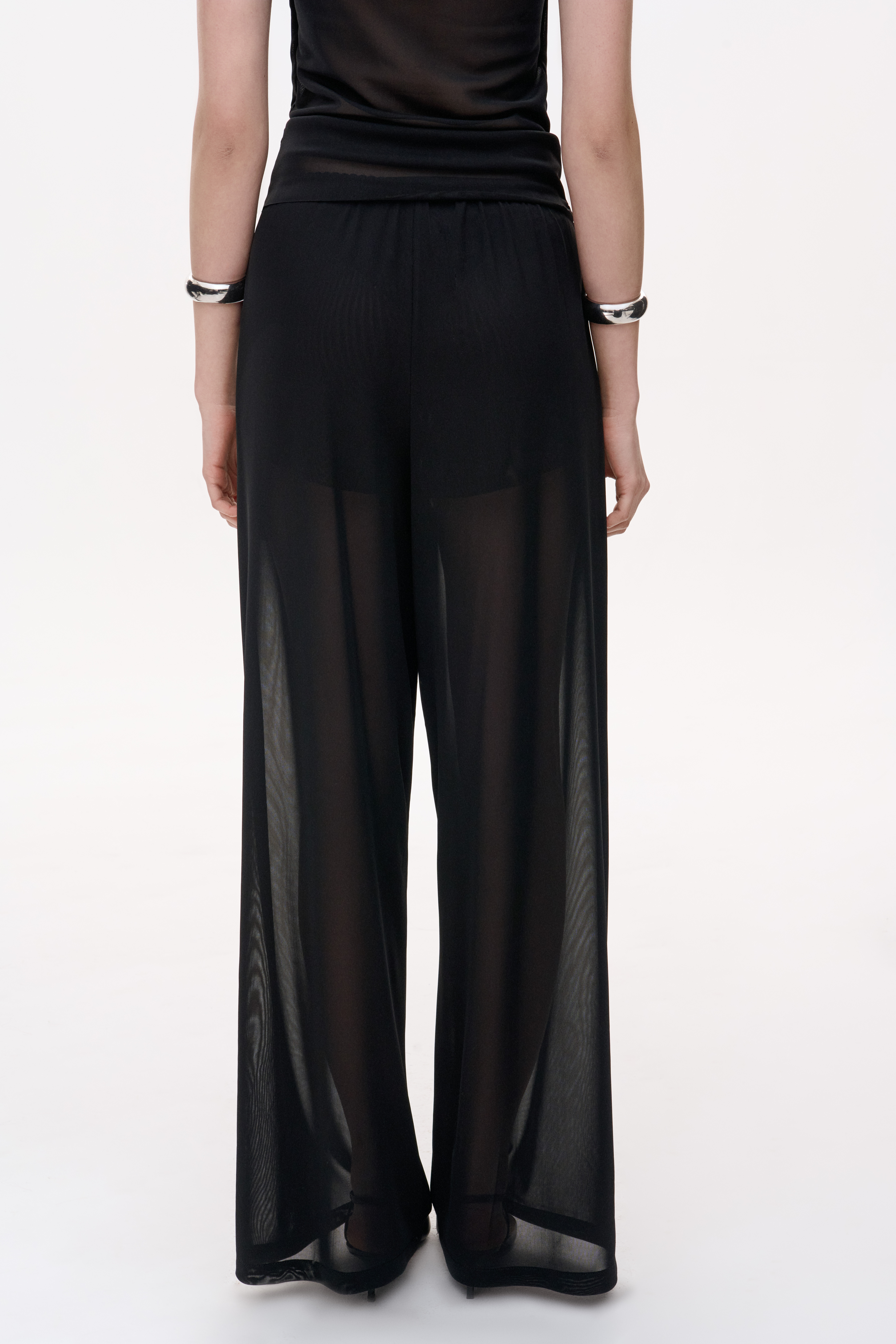 ШИРОКІ ШТАНИ З НАПІВПРОЗОРОЇ СІТКИ 1249 зображення 2